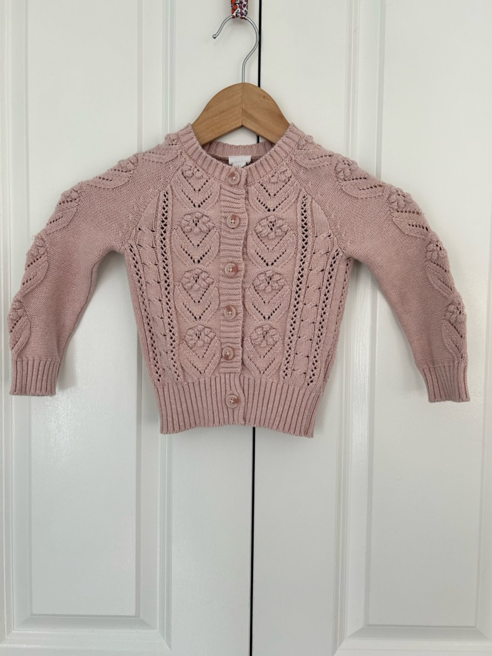 Jamie Kay 2T Blush Marie sweater Sophie cardigan butterfly fleck cotton